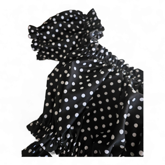 NWOT Black and White Polka Dot Womens 2 Piece Bathing suit Size Small - Picture 3 of 8